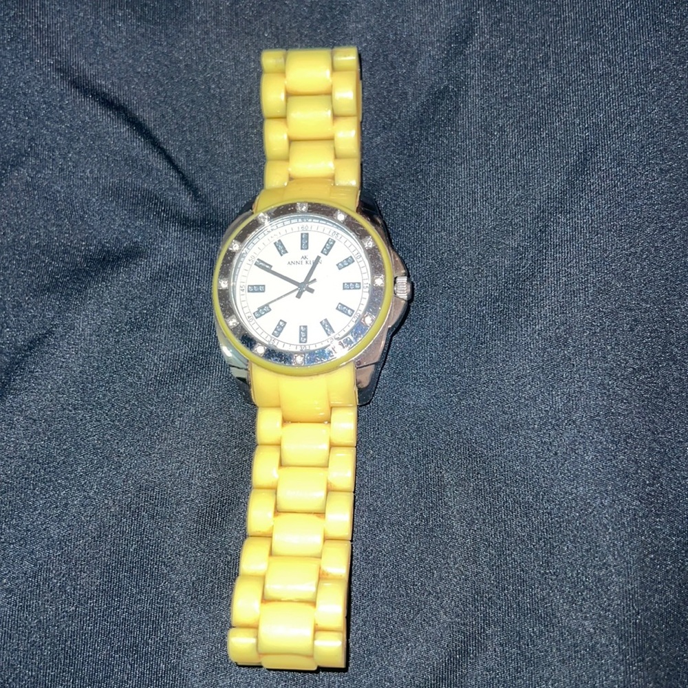 Anne Klein watch with yellow band